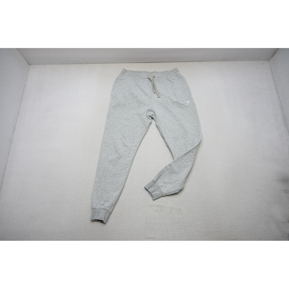 Gymshark‎ Tapered Joggers Sweat Pants Mens Medium Gray Cotton Blend Fleece